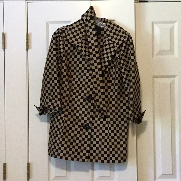 Carlisle Checkered Trench Coat - Picture 1 of 3